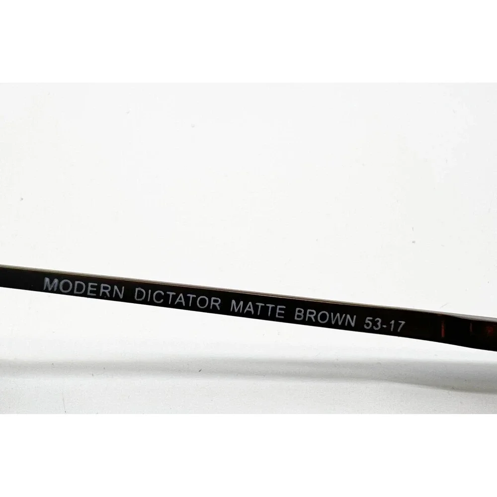 Modern Dictator Eyeglasses Men Brown Titanium Oval Frame 53-17-140